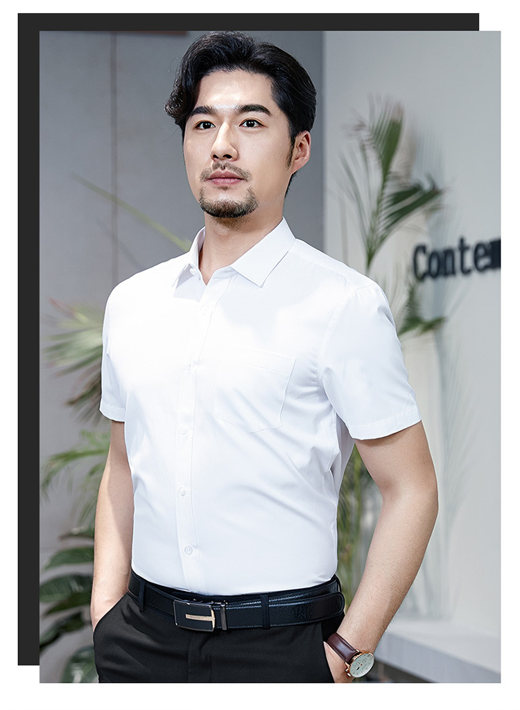 Temperament elegant V-neck short-sleeved shirt men and women 81-6230V short-sleeved shirt