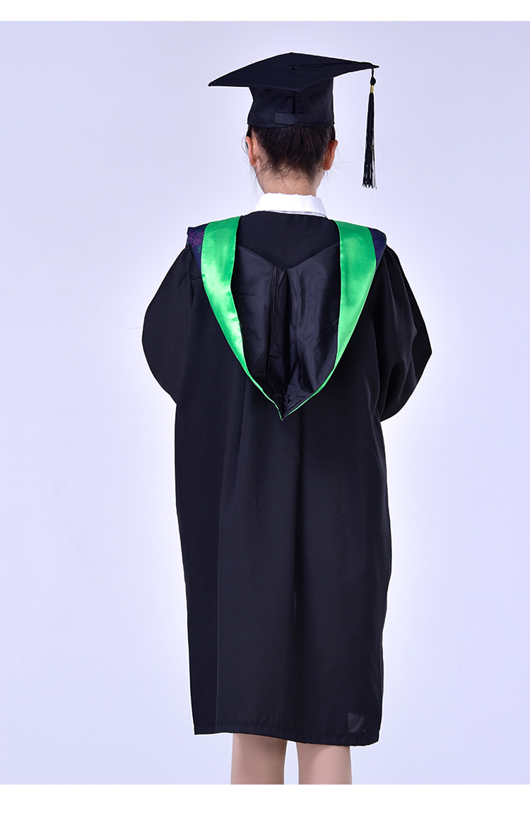 Polyester undergraduate graduation dress M02-XSF02 (hat + dress)