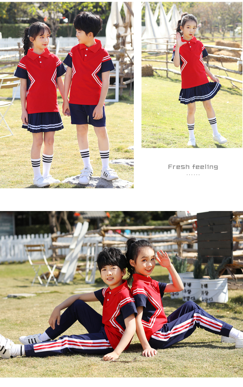 Cotton sports style elementary school uniform D22-601