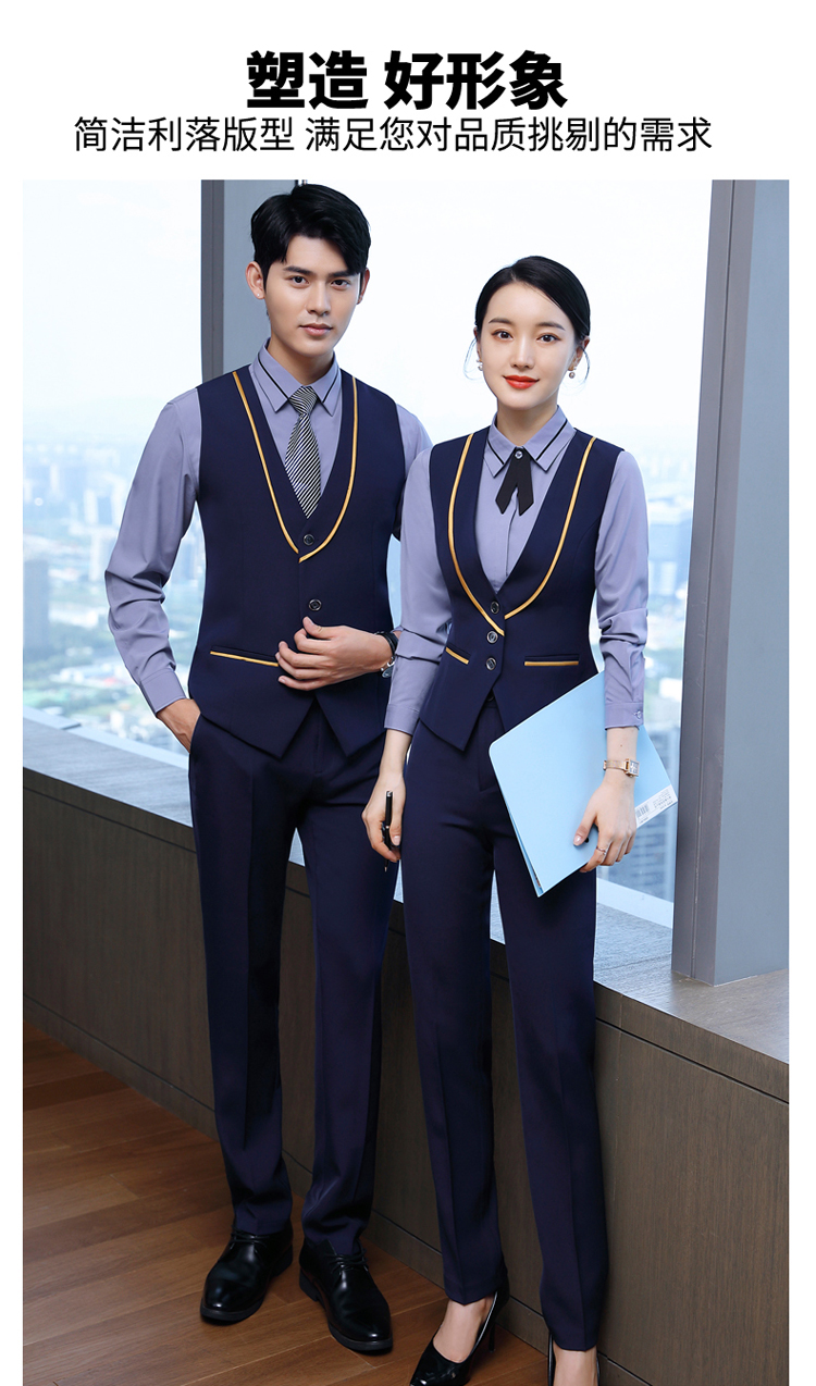 Business temperament slim fit professional wear female and male vest DL1-A211 vest male