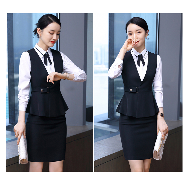 Temperament workplace ruffle hem professional wear female vest DL1-A80 vest female