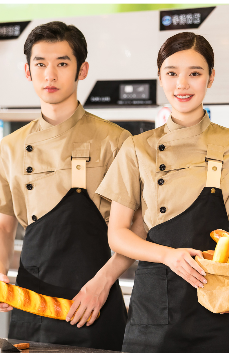 Internet celebrity short-sleeved hotel chef uniform suit H01-2022-17