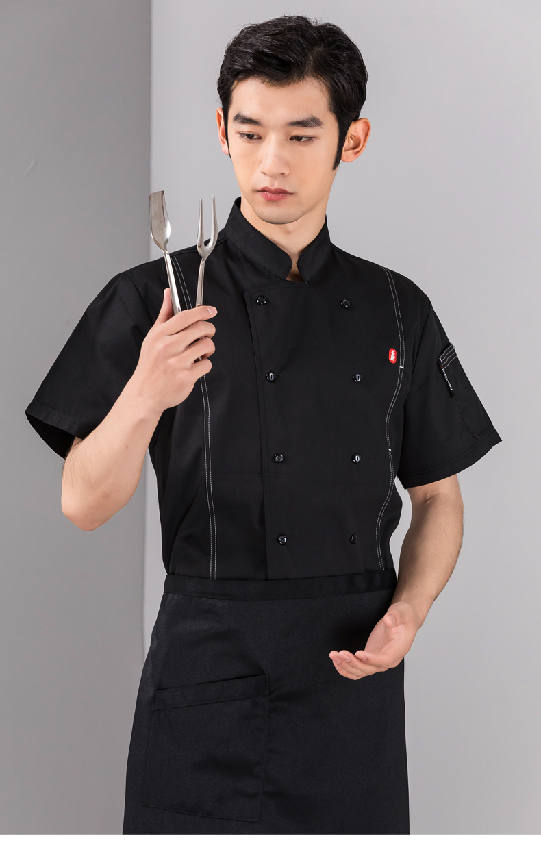 Celebrity chef short-sleeved hotel chef uniform top H01-2022-23