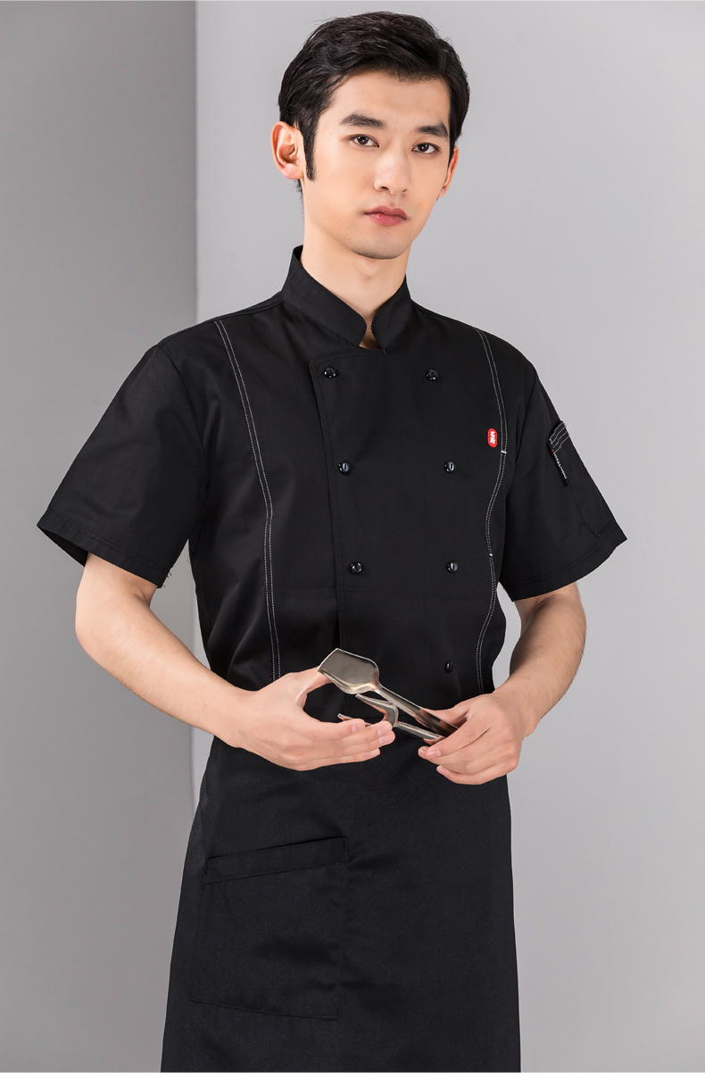 Celebrity chef short-sleeved hotel chef uniform top H01-2022-23