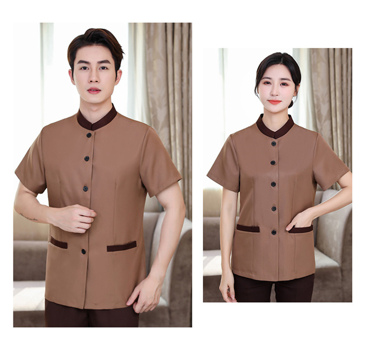 Zhibao cleaning work clothes short-sleeved top H14-030-032