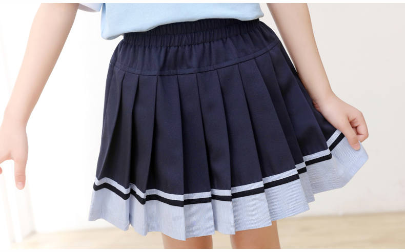 Summer sports style short-sleeved school uniform for primary and secondary school students, two-piece suit H23-1601 (with badge)