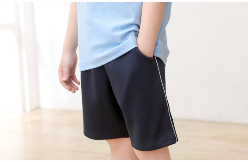 Summer sports style short-sleeved school uniform for primary and secondary school students, two-piece suit H23-1601 (with badge)