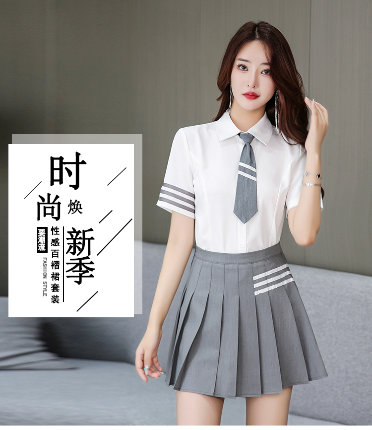 New style foot bath and foot therapy temperament JK pleated skirt technician suit V02-1327 suit