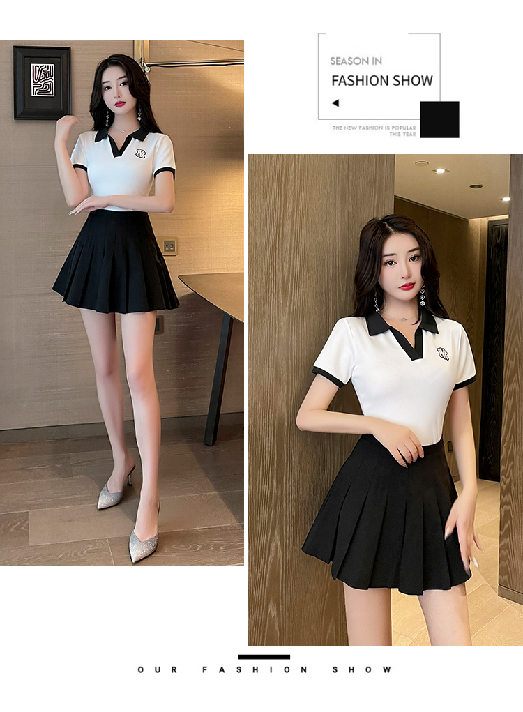 Foot bath technician beauty shop cute short skirt technician uniform suit V02-1349