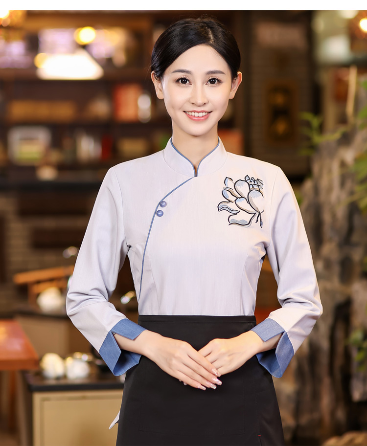 National beauty long-sleeved chef uniform top female HD3-21-C040 female