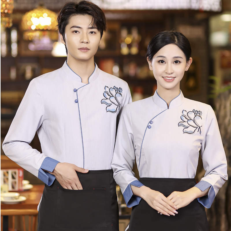 National beauty long-sleeved chef uniform top female HD3-21-C040 female