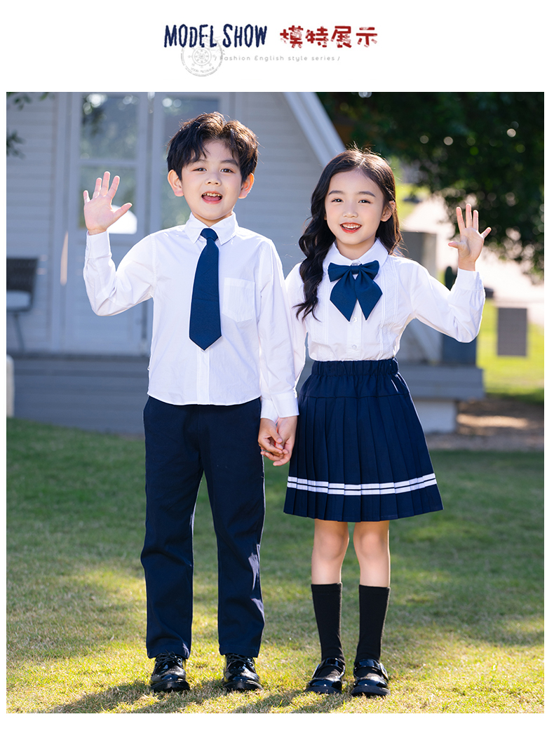 British style campus primary and secondary school half-length pleated skirt D11-2220