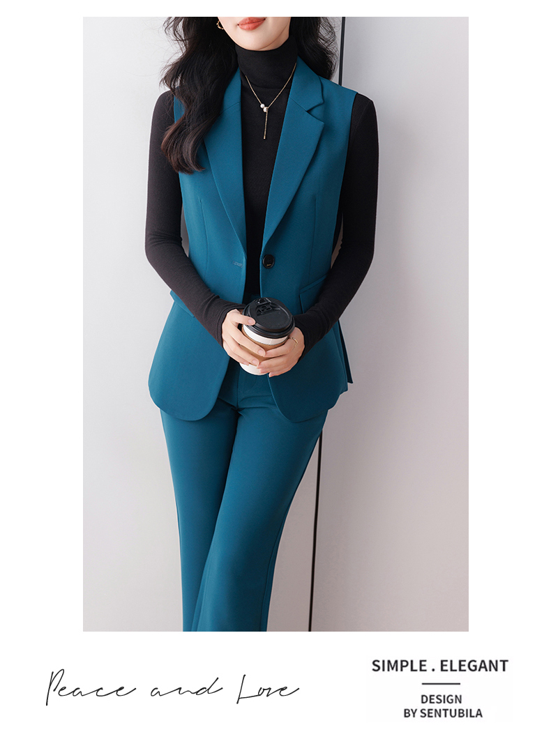 Business ladies professional collar suit vest 83-23662