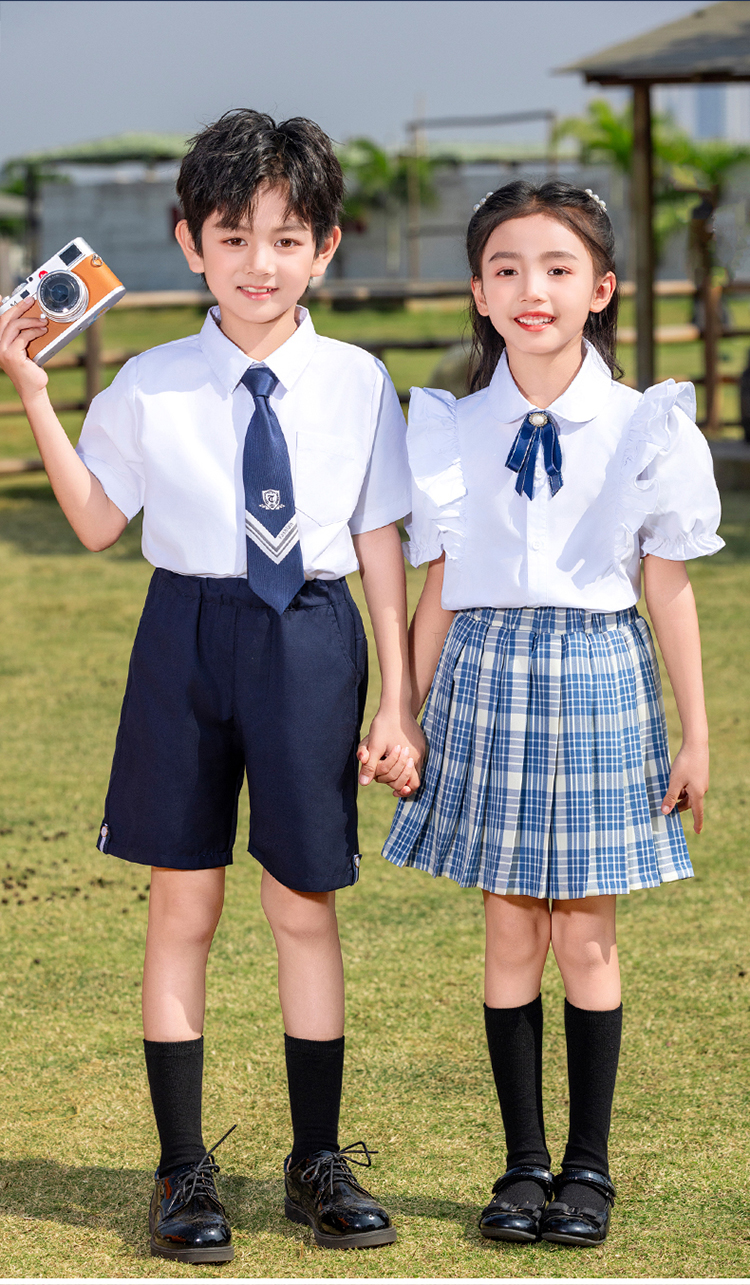 Skin-friendly, breathable and comfortable college style school uniform suit 894-6403-1-2