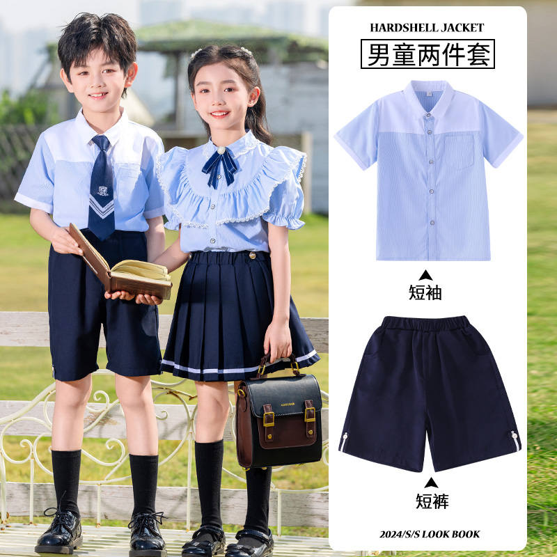 Loose fit comfortable lapel college style school uniform two-piece suit 894-6416