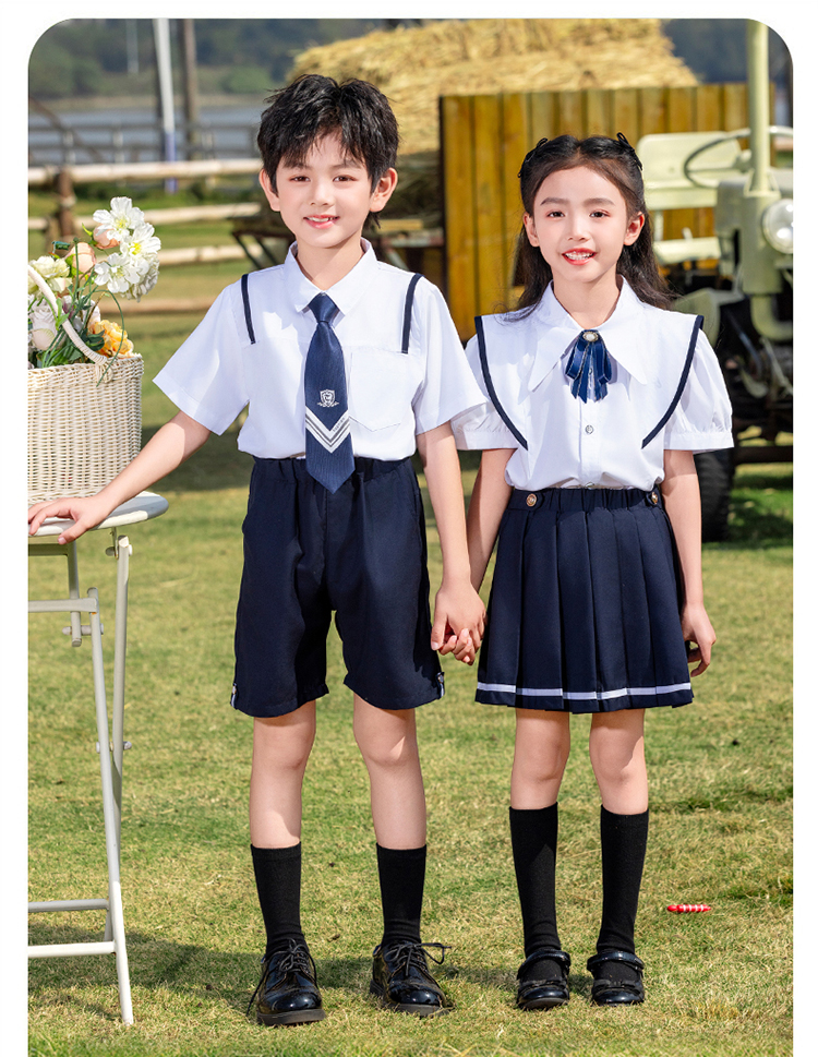 Breathable and skin-friendly British style sports version school uniform suit 894-2410