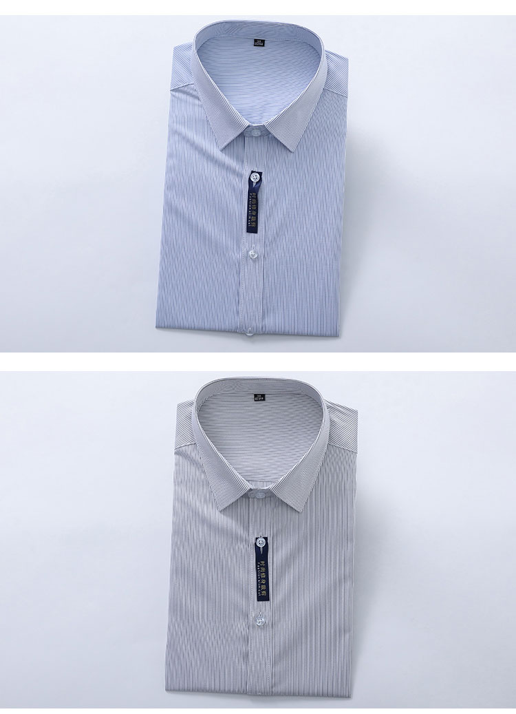 White striped professional men short-sleeved lining 111-982 men short-sleeved shirt