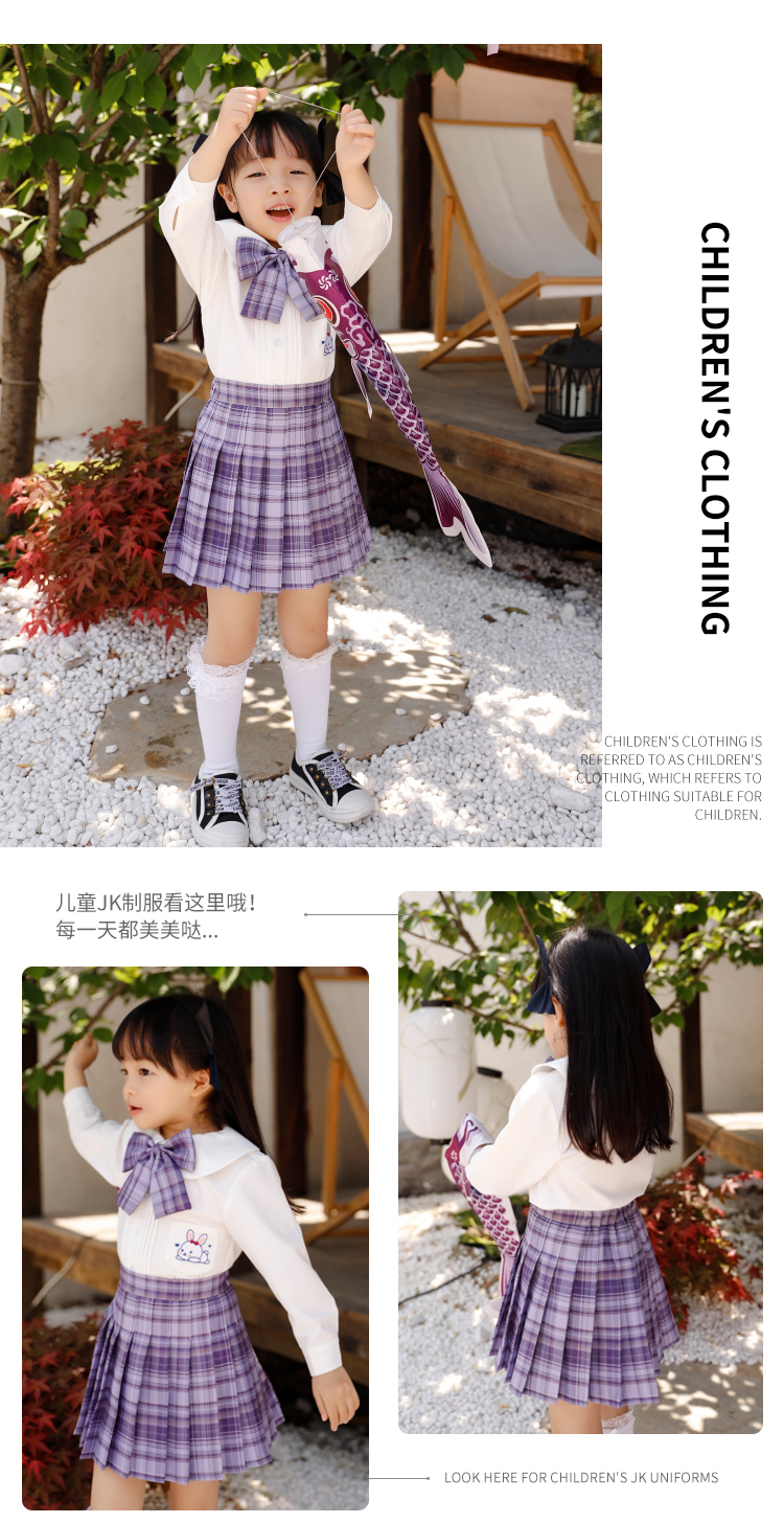 Japanese JK uniform children school uniform short skirt female model 150-M030 (including bow tie)