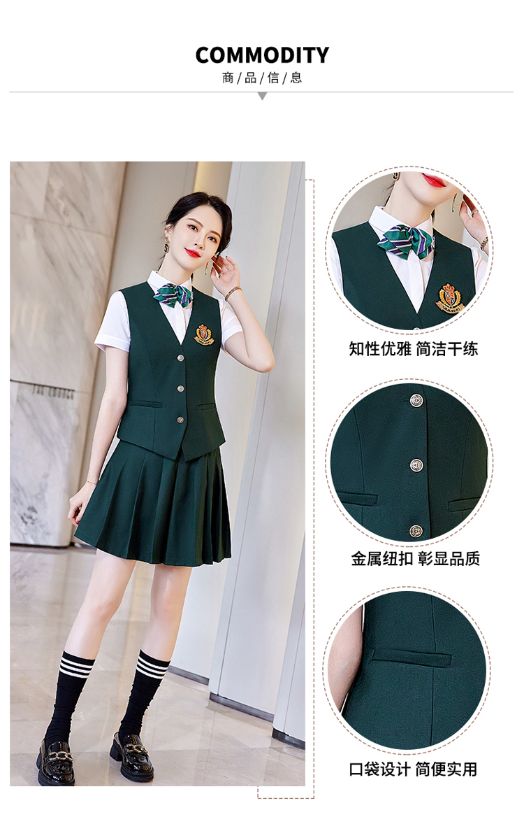 College temperament slim fit professional wear female vest DL1-A103 vest female