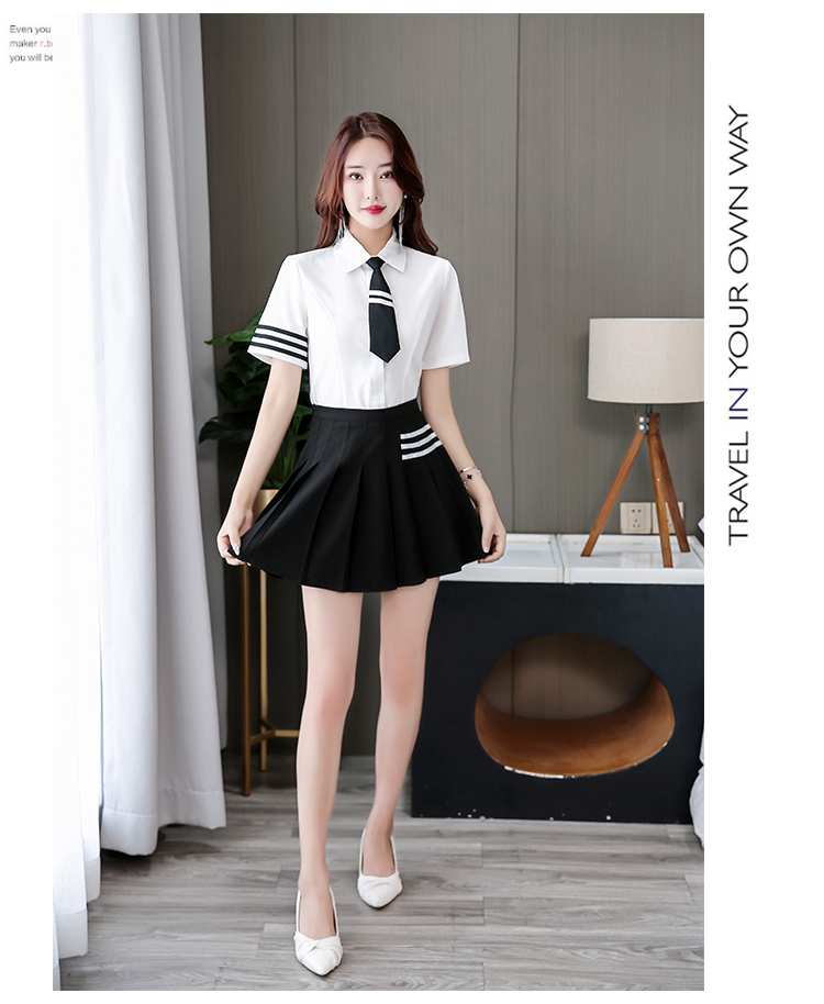 New style foot bath and foot therapy temperament JK pleated skirt technician suit V02-1327 suit