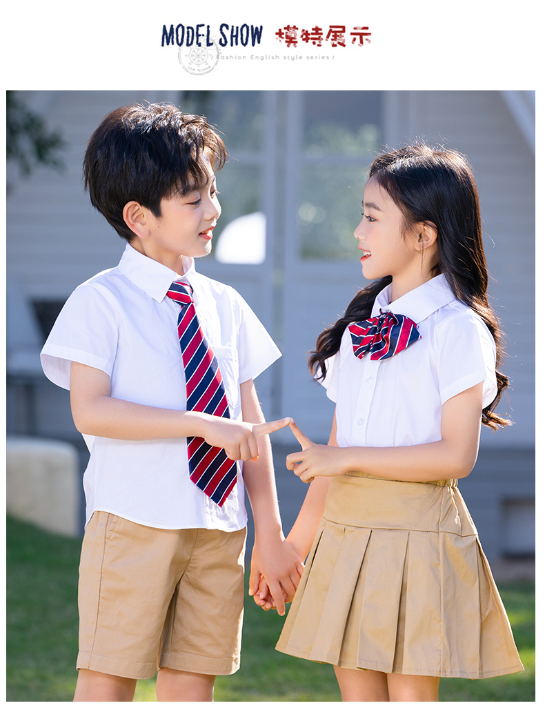 British style campus primary school student uniform summer shorts class uniform D11-2216