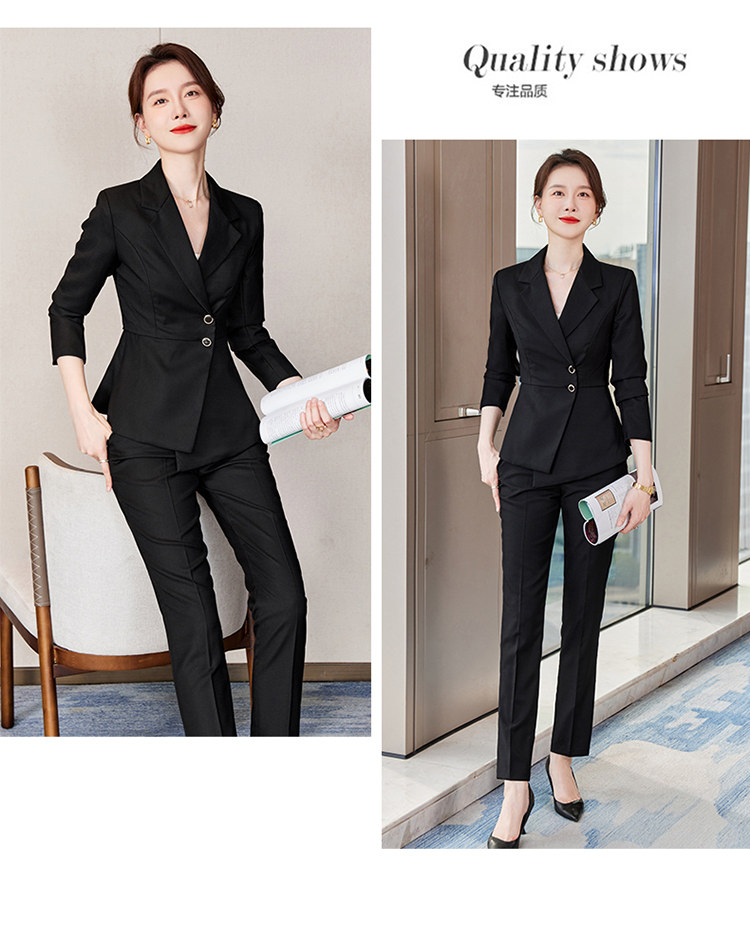 Temperament goddess long-sleeved suit two-piece suit 173-9219 women suit