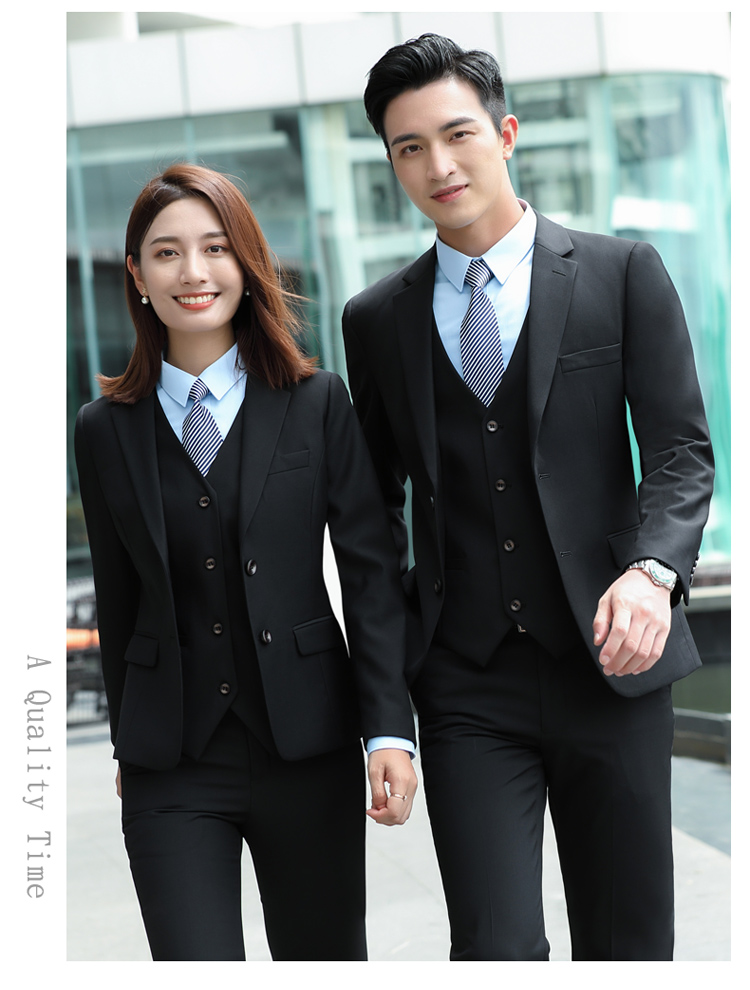 Business slim fit serge two button long sleeve suit jacket for men and women DQ1-288 jacket