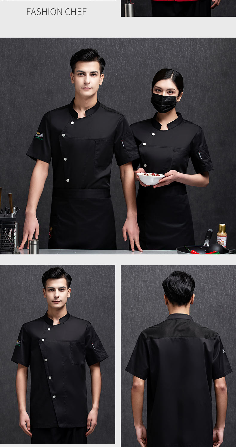 Jianxin short-sleeved hotel chef uniform top H20-C21-587