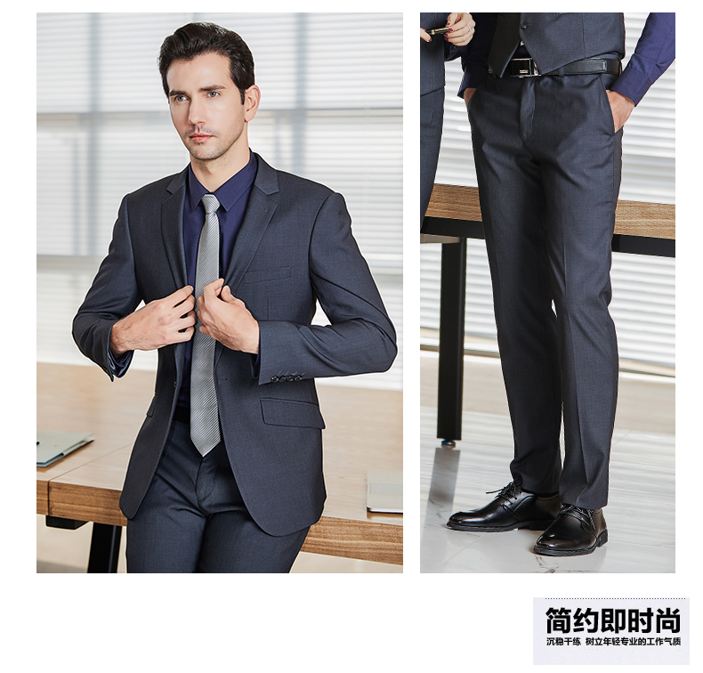 Business straight suit pants men 188-0602 men suit pants