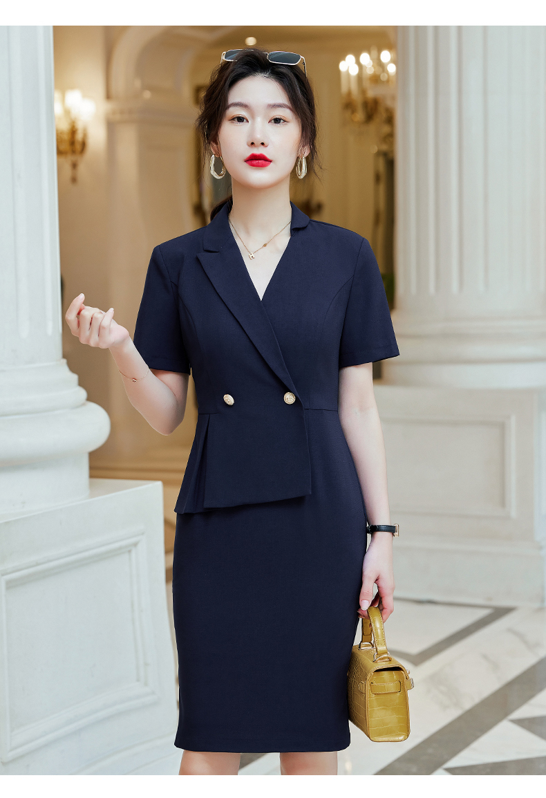 Commuter white-collar waist professional dress for women DH1-3302 dress