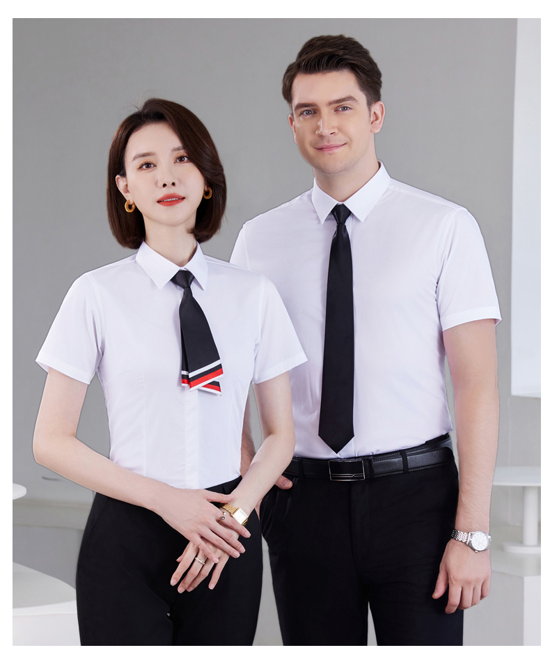 Bamboo fiber stretch short-sleeved shirt men DZ1-8801 short-sleeved shirt men