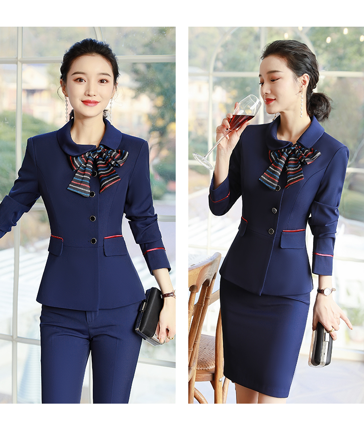 Commuter business slim fit professional suit for women 115-858 long sleeve suit