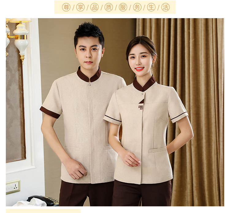 Triangle stand collar cleaner short-sleeved top H14-L007 women