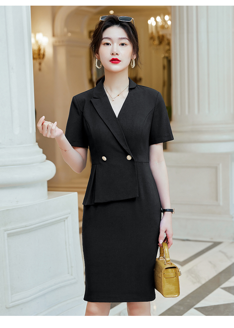 Commuter white-collar waist professional dress for women DH1-3302 dress