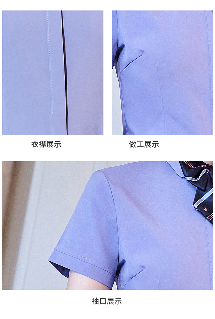 Temperament slim fit professional short-sleeved shirt for women DL1-0661 short-sleeved shirt for women