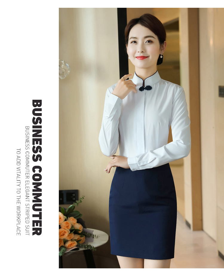 Commuter flight attendant one button V-neck long sleeve suit jacket for women DL1-8916 jacket