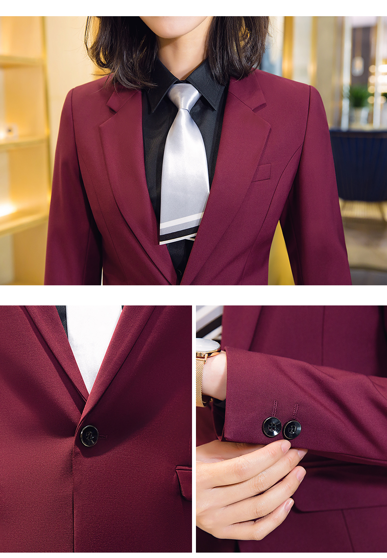 Thick white-collar business slim fit one button middle slit suit jacket for women 81-8833-37-39 women jacket