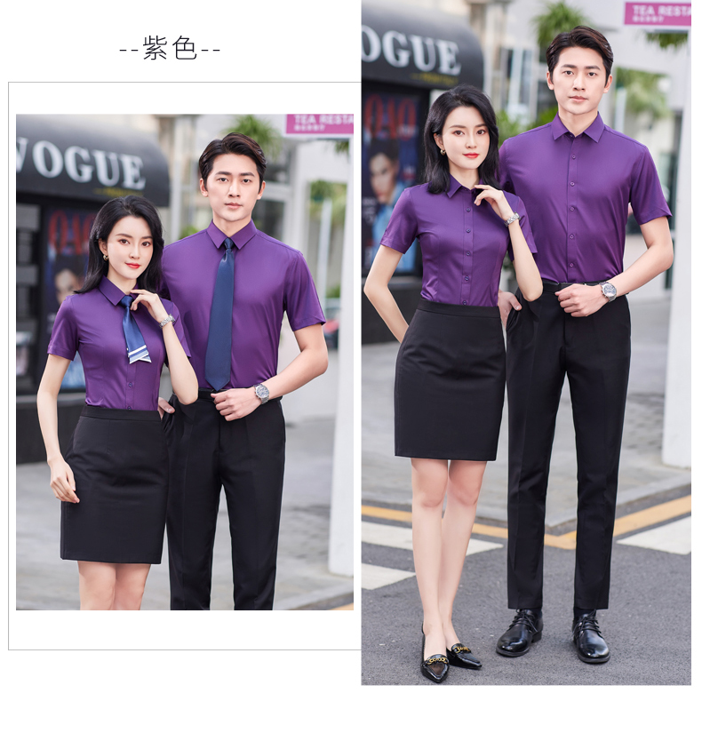 Fine twill stretch short-sleeved shirt for men DQ1-8802 short-sleeved shirt for men