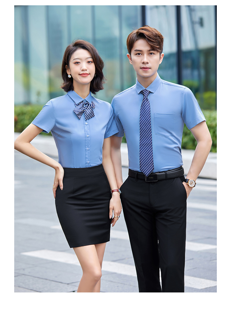 Simple short-sleeved shirt for men 129-2088 men short-sleeved shirt