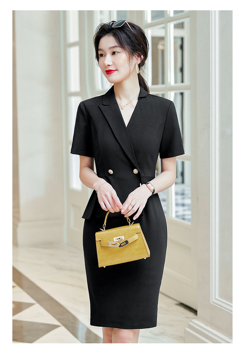 Commuter white-collar waist professional dress for women DH1-3302 dress