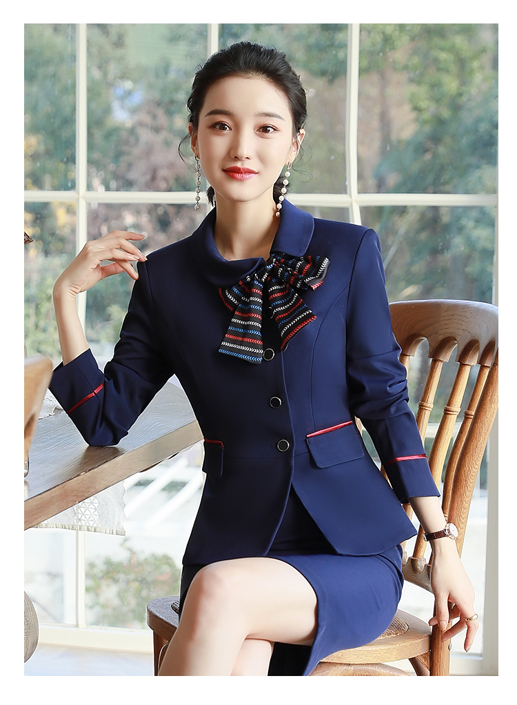 Commuter business slim fit professional suit for women 115-858 long sleeve suit