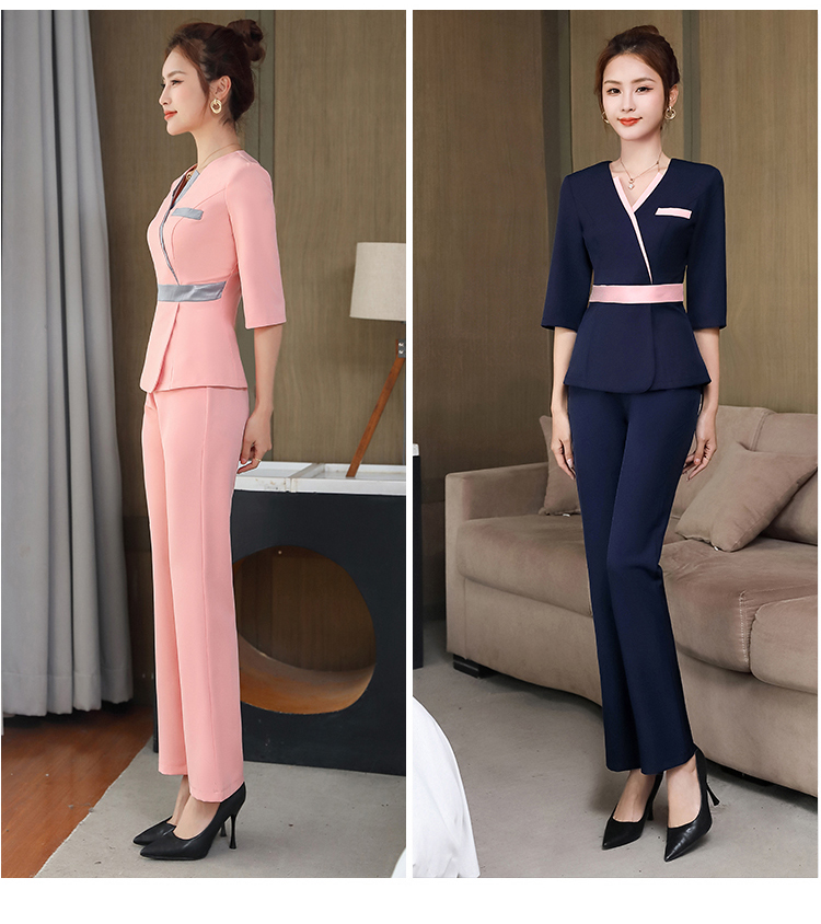 Beauty salon massage technician suit pants two-piece suit G25-2888 (mid-length sleeves)