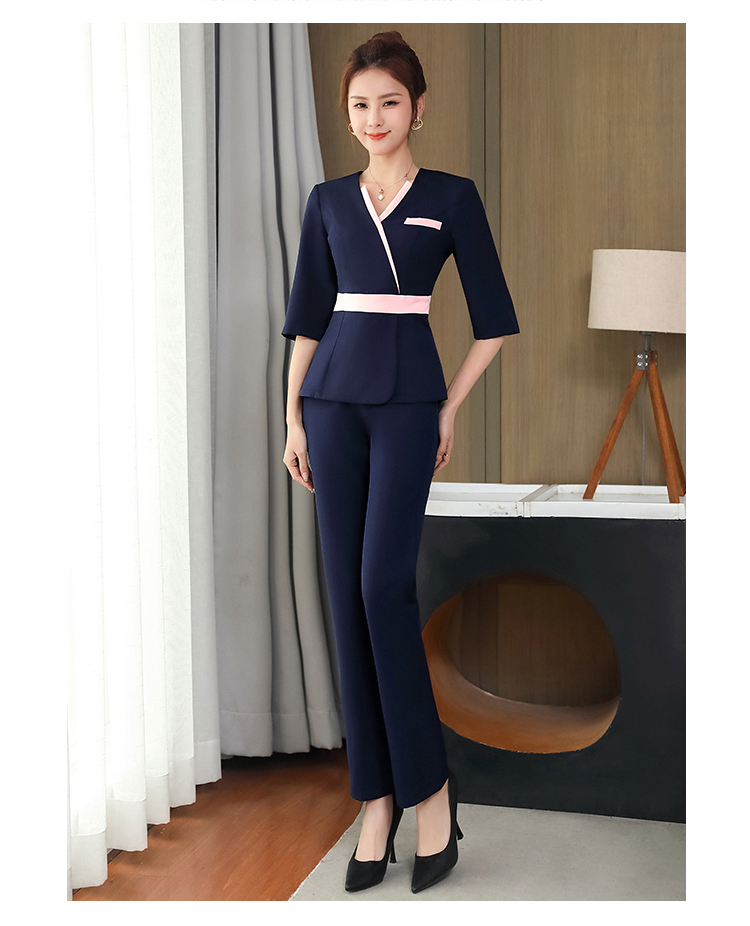 Beauty salon massage technician suit pants two-piece suit G25-2888 (mid-length sleeves)