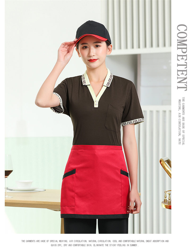 200g large V-neck short-sleeved hotel work clothes universal style H04-L001 large V-neck