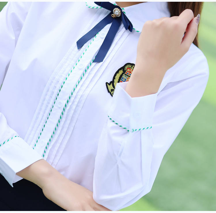 Junior high school graduation photo sports meeting class uniform summer performance costume short-sleeved school uniform two-piece suit female model H23-022 (including badge)