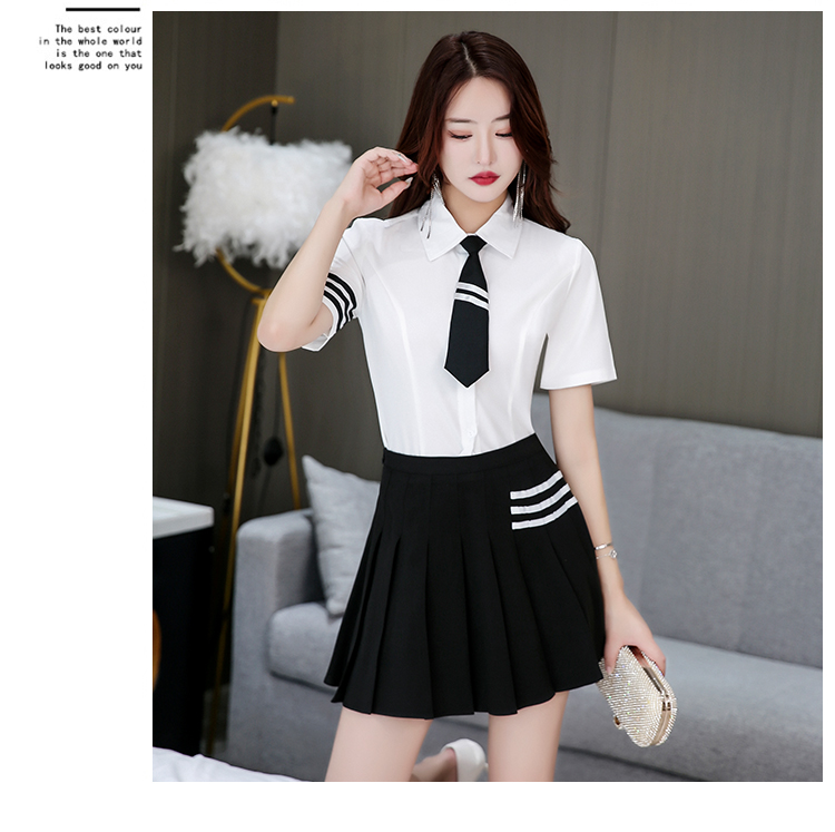 New style foot bath foot therapy temperament JK pleated skirt technician suit V02-1327 skirt