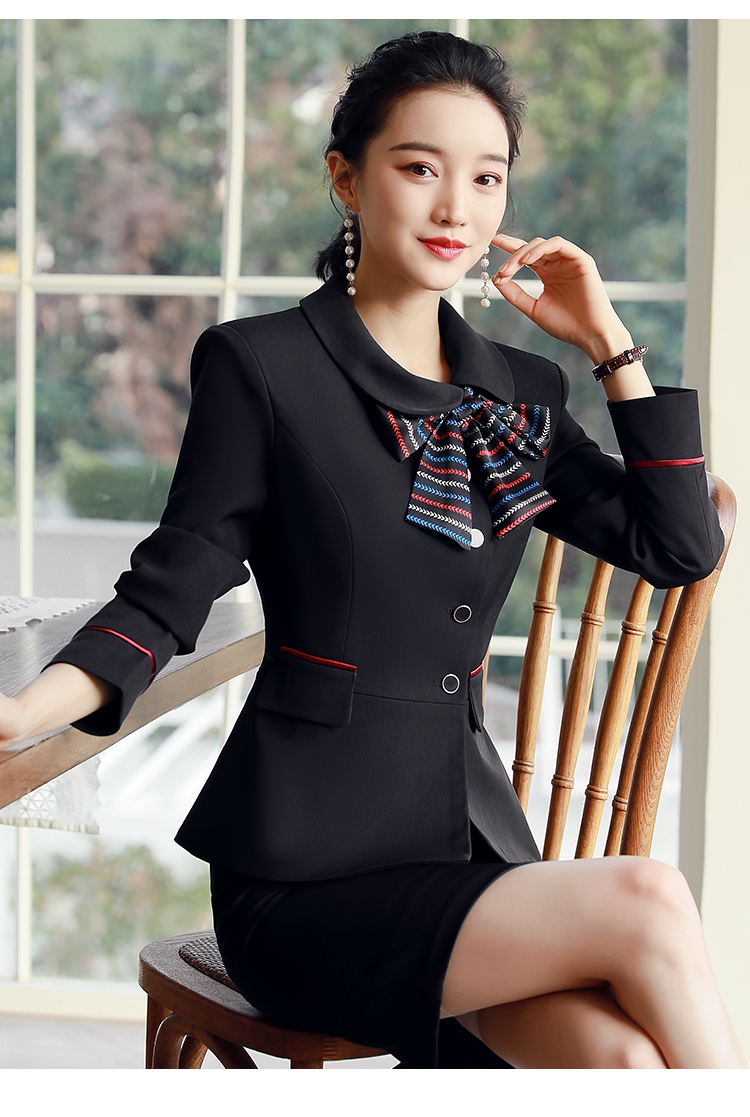 Commuter business slim fit professional suit for women 115-858 long sleeve suit