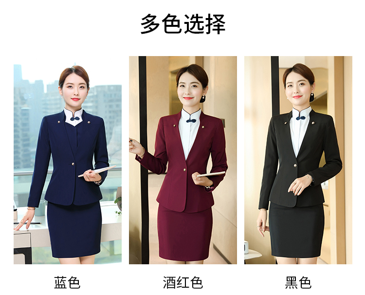 Commuter flight attendant one button V-neck long sleeve suit jacket for women DL1-8916 jacket