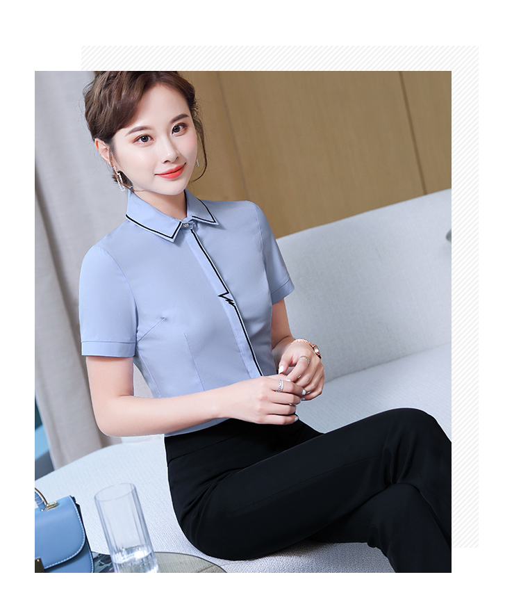 Business commuting short-sleeved shirt for women 109-9006 short-sleeved shirt for women