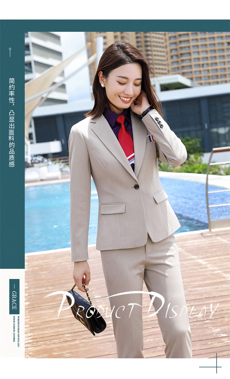 Business color spinning elastic one button suit jacket for men and women DQ1-589 jacket